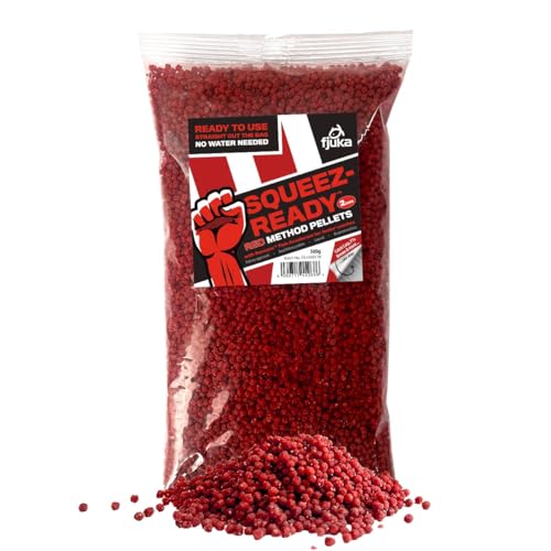 Fjuka Red Squeez-Ready Method Pellet 500g | Ready-prepped 2mms | Carp, F1s, tench, bream