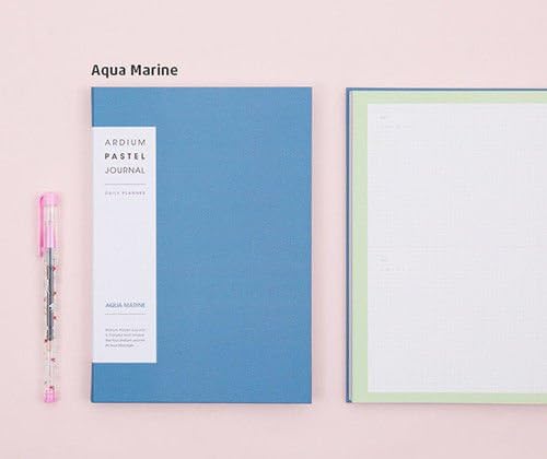 2018 ARDIUM Pastel Journal / Monthly Weekly Yearly Scheduler Organize Notepad Planner Year Daily Woman Diary Calendars No (Aqua Marine)