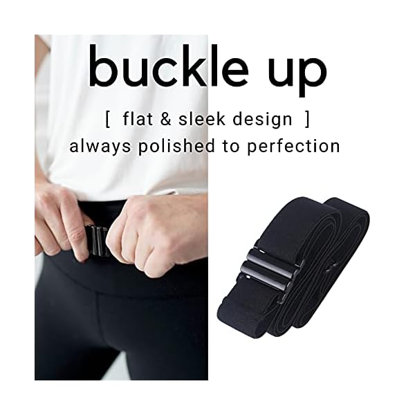 Tights Up Stretch Belt | Fully Adjustable Waist Belt | Metal Free Elastic Belt | Men and Womens Belt | Great JEAN Belt | Ceinture Femme | Black Belt - Image 5