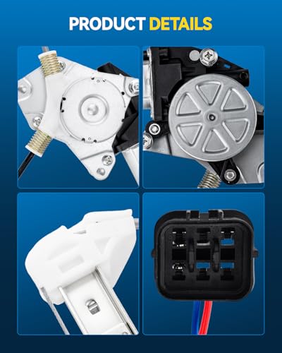 Image of PHILTOP Rear Left Driver Side Power Window Regulator and Motor Assembly Compatible with 2003-2007 Honda Accord Replace 748-044
