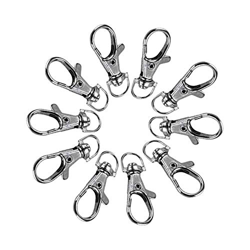 KEISL Pack of 10 Metal Hooks Belt Clip Door Lock for Pet Birds Cage Prevent Claw Trigger Open