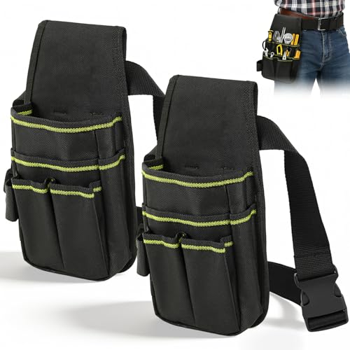 Image of 2PCS Tool Belts for Men, Multifunctional Electrician Tool Belt with Adjustable Belt, Durable Toolbelt Work Pouch for Electrician, Gardening, Carpenter, Daily Maintenance