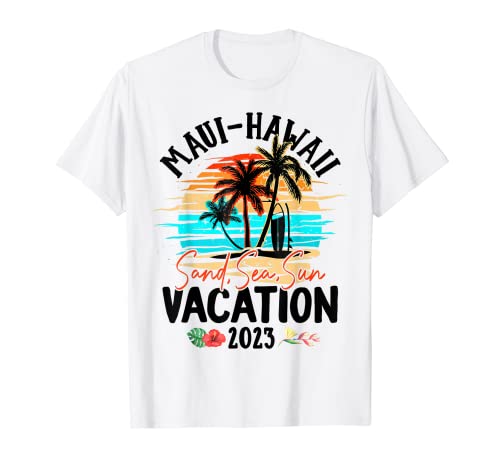 Maui Hawaii Hawaii Hawaii Vacation 2023 Groupe familial assorti T-Shirt