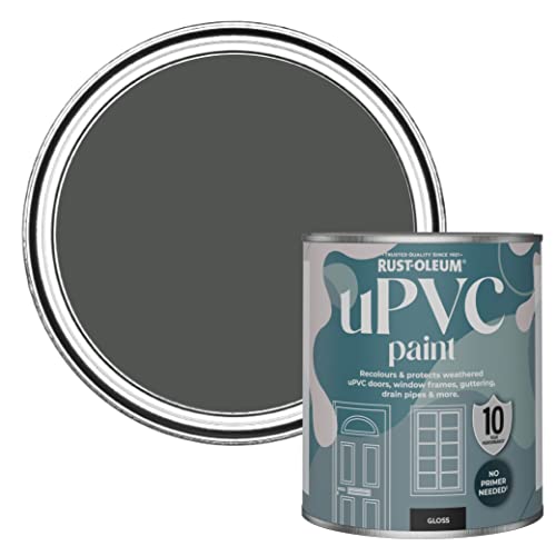 Rust-Oleum Grey uPVC Door and Window Paint In Gloss Finish - Graphite 750ml