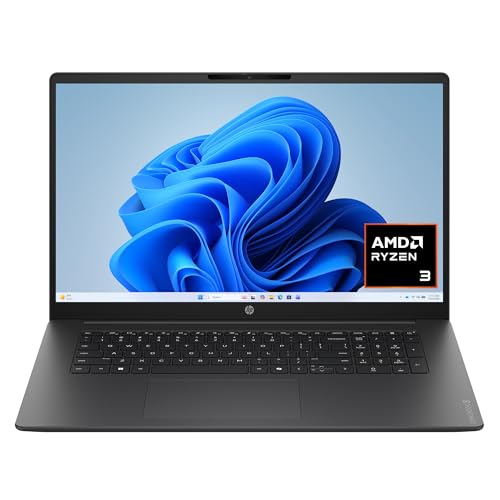 HP OmniBook 3 17.3 inch Laptop PC, FHD Display, AMD Ryzen 3 30, 8 GB RAM, 512 GB SSD, AMD Radeon 610M Graphics, Windows 11 Home, Mica Silver, 17-dp0199nr