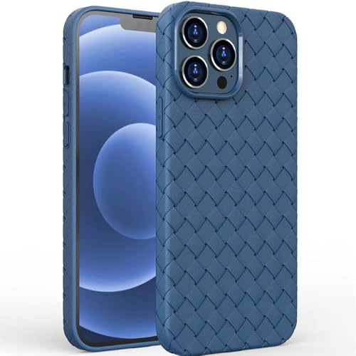 Coque tressée iPhone 13 Pro Callyue en TPU souple bleu antichoc