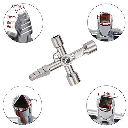 Minimprover 7 in 1 Radiator Key & 4 Sets for Meter Box Key Gas Meter Box Key Radiator Bleed Key Valve Key, Box-packed - Thumbnail 5