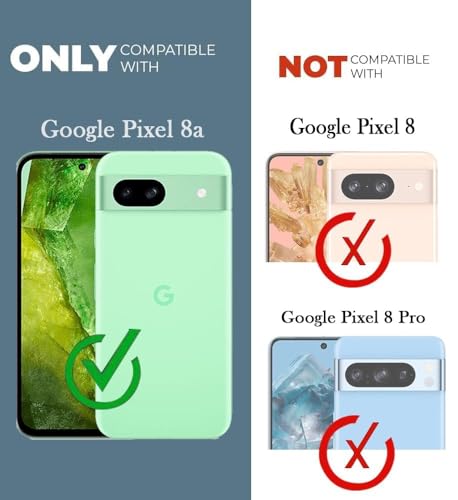 Image of Jkobi Lifetime Anti-Yellow MagSafe Compatible Clear Back Case Cover for Google Pixel 8a (Sleek Hard Crystal | Shockproof and Camera Protection)