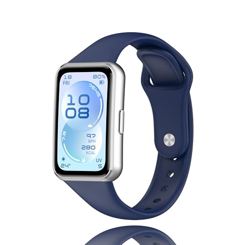 [MELEJIA] For HUAWEI Band 11 / HUAWEI Band 11 Pro �o���h �����x���g �ւ��x���g �V���R���� �ʋC�� �_�炩�� �h�� �y�� ���߉\ ��t�ȒP �j�����p (�C���f�B�S�u���[)