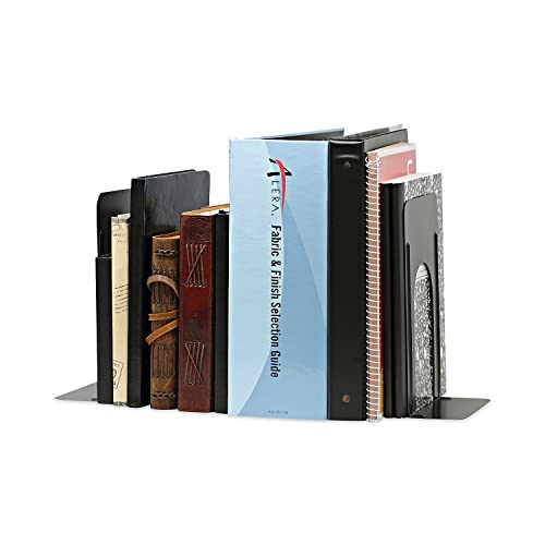 Universal 54095 Economy Bookends, Nonskid, 5 7/8 X 8 1/4 X 9, Heavy Gauge Steel, Black #TOP4