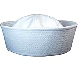 Hat's Ahoy! 'Funny Party Hats' White Sailor Hats - Fits Kids and Average Adults (12 Hats)