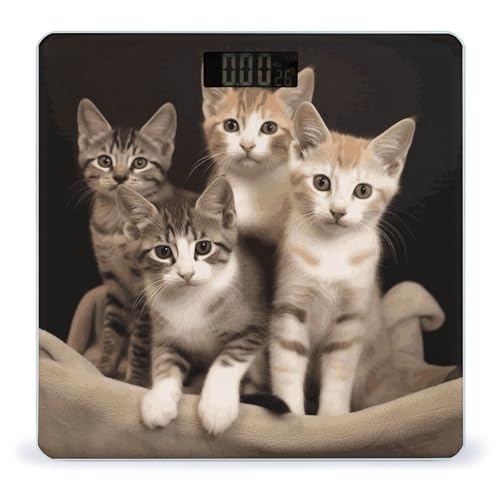 Báscula Digital de Baño GHEPSDW Kittens Family Cats miniatura 1