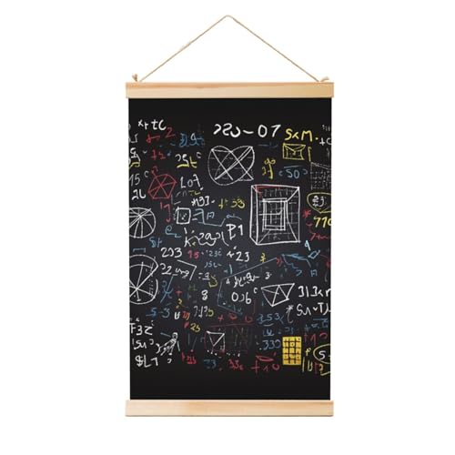 Art mural mathématiques et physique affiche suspendre bois 50x75 cm