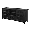 Convenience concepts newport park lane 1 drawer tv stand with storage cabinets and shelves for tvs up to 65 inches espresso  urban country home decor