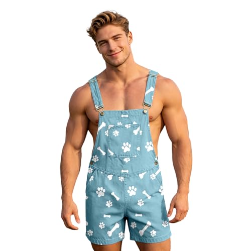 Mono corto para hombre con tirantes: look casual de verano ideal para enamorados