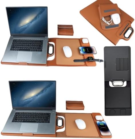 New Premium Wireless Charging Laptop Bag -The All-in-One Mobile Workstation Sleeve,Water Business Travel Case (Yellow,3-in-1) - 5