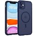 TOCOL für iPhone 11 Hülle für MagSafe, Vollständiger Kameraschutz, Eingebauter Magnetring, Stoßfest Kratzfest Transluzente Matt Handyhülle für iPhone 11 Case 6,1 Zoll, Blau