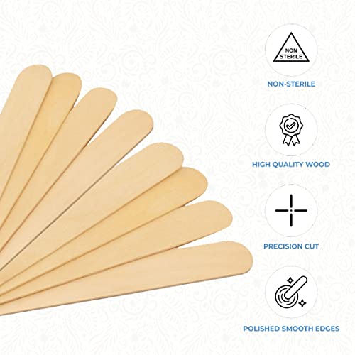 Image of ForPro Professional Collection Premium Wood Applicators, Non-Sterile, Hair Removal Waxing Sticks, Large, 6 inch L x .75 inch W, 6 Inch, 500 Count (Pack of 2)