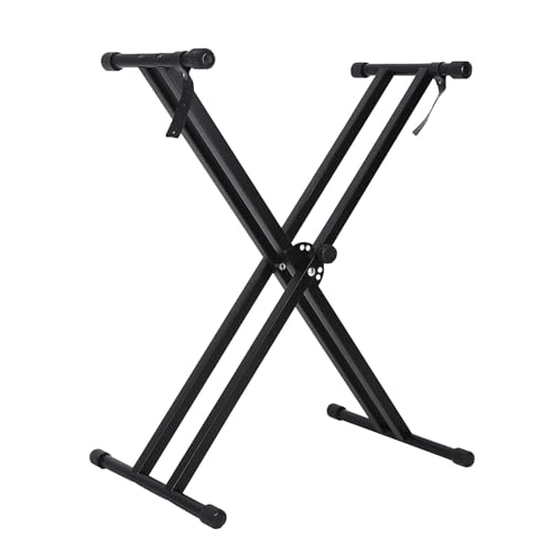 Support de piano pour pianistes amateurs de musique, support pour clavier portable X-Style, support pour organe électrique, double renfort en hauteur réglable - Les Beatles, Paul McCartney, John Lennon, RIngo Starr, George Harrison Support de piano pour pianistes amateurs de musique, support pour clavier portable X-Style, support pour organe électrique, double renfort en hauteur réglable – Image 8