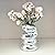 Disco Ball Spiral Vase Unique Glass Tiles Flower Bottle Disco Ball Planter Silver Mirror Vase Home Living Room Kitchen Office Table Decor (Silver)