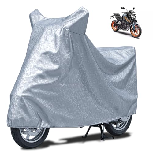 Image of FABTEC Waterproof Bike Body Cover Compatible with KTM 250 Duke, A3 (Silver)