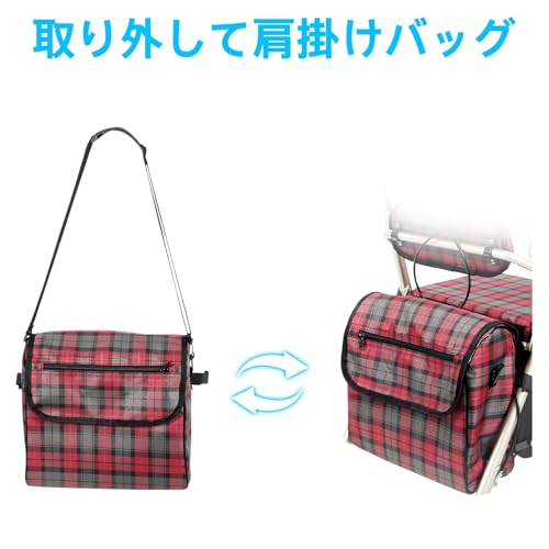 UGT シルバーカー 座れる 軽量 おしゃれ 丈夫 7段階高さ調節 ショッピングカート レインカバー＆肩掛けバッグ付き 折りたたみ式 手押し車 高齢者向け 歩行補助 7枚目