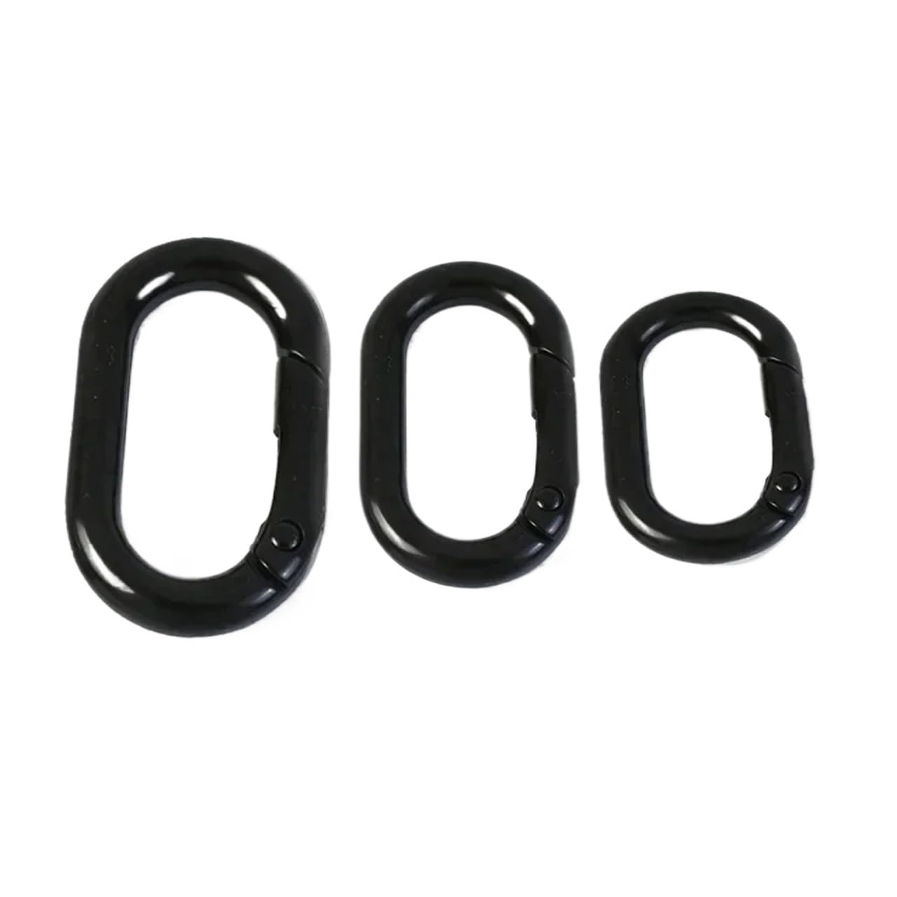 PVUVTNAHW 5Pcs O Ring Spring Openable Metal Buckle Snap Clasp Clip Carabiner Hook Keyring Connect Trigger Clamp(Black,25mm)