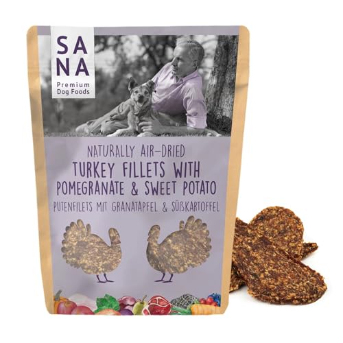 I Filets 100 % séchés à l&rsquo;air I Différentes variétés et tailles (10 x 100 g, filets de dinde avec patate douce)