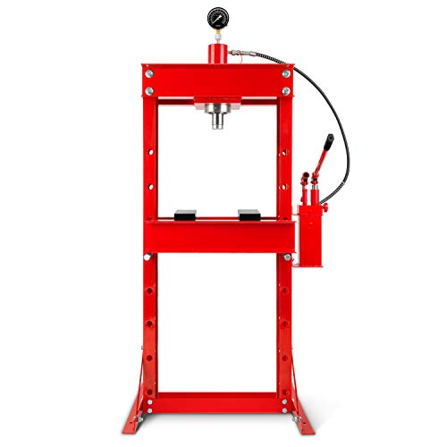 EBERTH Presse hydraulique d'atelier 30T avec manomètre, réglable en 8 positions, hauteur de travail 1070 mm, largeur de travail 600 mm, hauteur totale 1820 mm, 2...