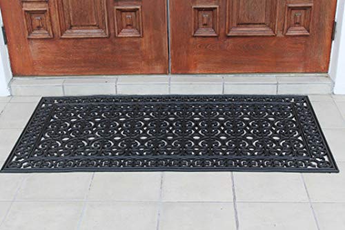 A1Hc Large Floor Mat, Natural Rubber, 30”X60”, Ideal For Outside Entryway, Scrapes Shoes Clean Of Dirt & Grime, Heavy Duty Door Mat For Indoor Outdoor, Front Door Mat For Entry, Patio, Busy Areas #TOP4