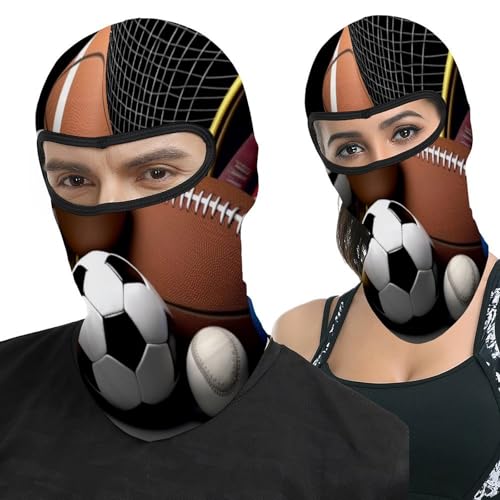 Pasamontaña térmico para hombre y mujer, máscara facial para esquí, motocicleta y deportes al aire libre, estampado temático, protección contra frío, viento y UV miniatura 1