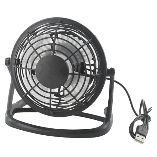 Mini ventilador de escritorio USB con funcionamiento ultra silencioso para refrigeración personal, ventilador de mesa portátil alimentado por USB adecuado para oficina y uso estudiantil (negro)