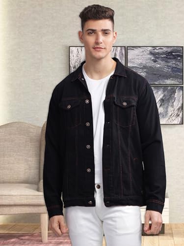 Image of Kuons Avenue Men's Regular Fit Trucker Jacket | Denim Jacket for Men