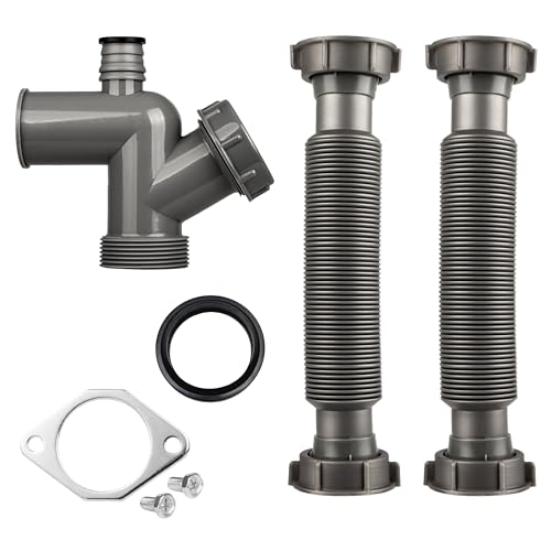 COLDDD 1-1/2 Inch Garbage Disposal Drain Kit For Double Sink With PP Elbow