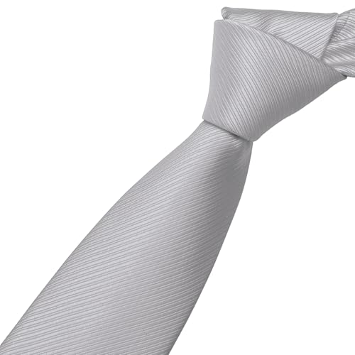 Image of KOOELLE Men's Ties Solid Pure Color Plain Neckties Formal Black Ties For Men