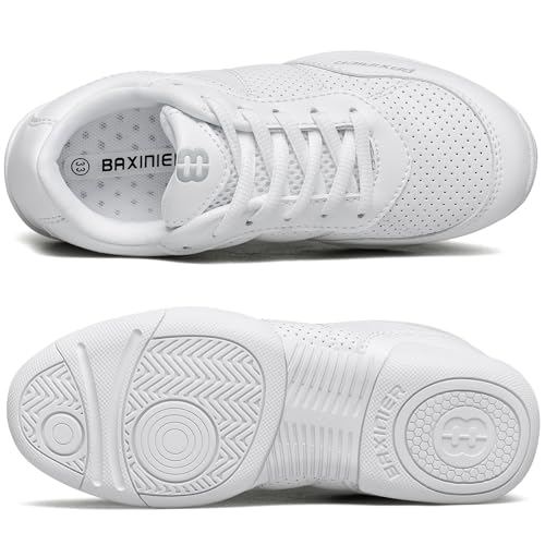 White Cheerleading Shoes for Girls Lightweight Competition Cheer Shoes Kids Dacne Sneakers4