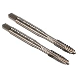QUARKZMAN 2 Stück Maschine Gewindebohrer Spitze M5 x 0,8 Metrisch Spitzengewindeschneider M35 HSS-CO Universelle und Hochwertige Gewindebohrer Gelbgebrannte Oberfläche