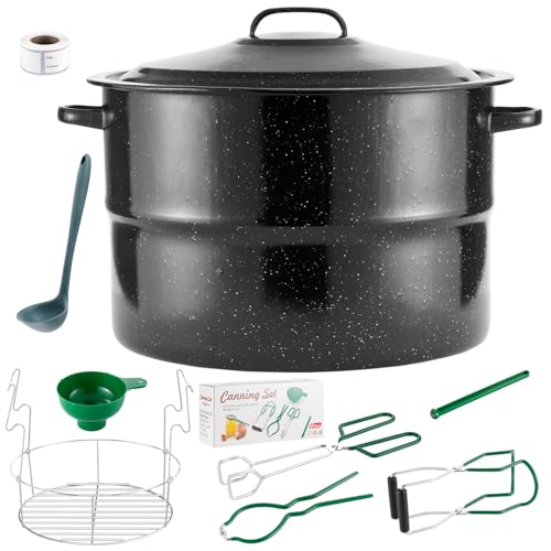Canning Pot, 21.5QT Water Bath Canning Pot with Rack and Lid, Sta...