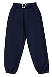 Unisex para niños o niñas. (28 6-7 years, Navy) - Boys Girls Childrens Kids School PE Fleece Jogging Tracksuit Bottoms Trousers