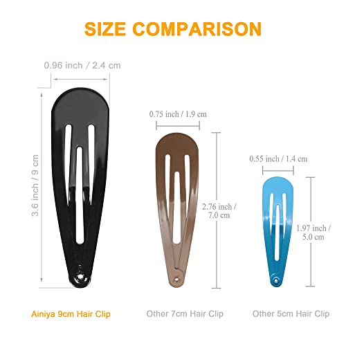 Ainiya Large Snap Hair Clips Women,24 Pcs 3.6 Inch Metal Snap Hair Clips Hair Barrettes For Thick Hair Women Girls #TOP1