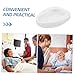 Beaupretty Portable Bed Pan for Elderly Females 1-Piece Lightweight Plastic Bedside Toilet Easy to Use for Bedridden Patients and Pregnant Women for Home Care and Travel