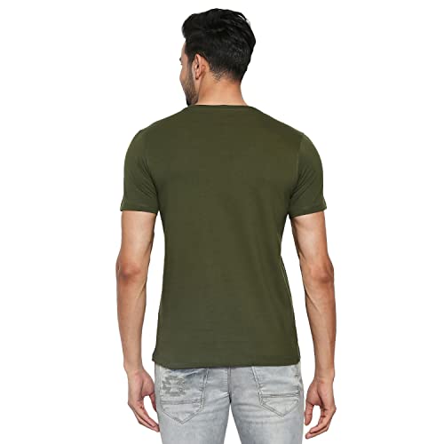 Image of Spykar Men's Cotton Slim Fit T-Shirt