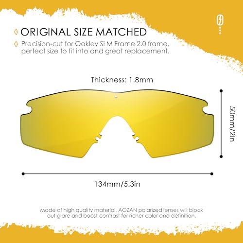 Image of ANSI Z87.1 Replacement Lenses For Oakley Si Ballistic M Frame 2.0 Sunglasses