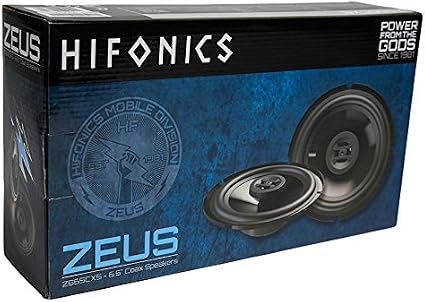 Amazon.com: Hifonics ZS65CXS Zeus - Altavoces coaxiales para coche (negro,  par) - Altavoces coaxiales de montaje superficial de 6,5 pulgadas, 300  vatios, audio de coche de 3 vías, cruce, sistema de sonido (parrillas  incluidas) : Electrónica