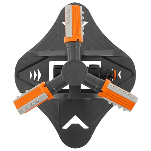 Rasensprenger 360 Grad Kreisregner mit 3 Armen Schnellkupplung Gartensprenger Große Flächen Rasensprenger Flächenregner für Gärten Rasenflächen Innenhöfe