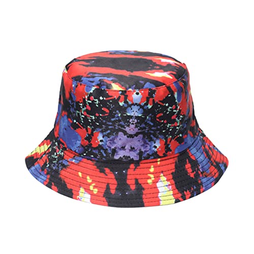 Bucket Hat Uv Protection Beach Cap Female Fashion Casual Bandhnu 3D Printed Multicolour Bucket Hats Sunshade Hat Beach Hat For Outdoor Travel #TOP30
