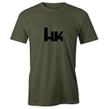 Grab A Smile HK Heckler and Koch 100% Cotton Men's Men's T-Shirt, Olive L