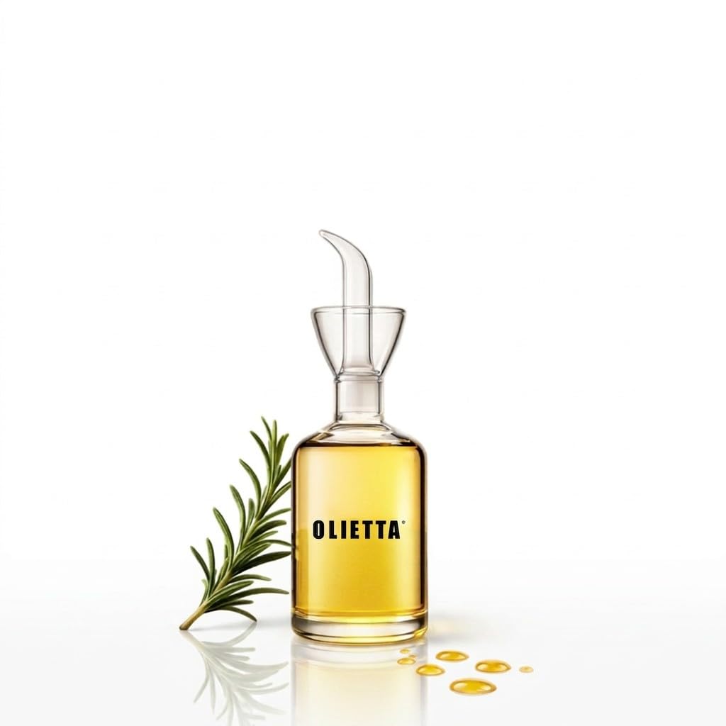 Olietta Clear Oil Dispenser Borosilicate Glass Olive Oil Bottle - 125Ml Non Drip Dispenser - Leak Proof Pourer Vinegar Drizzler - Easy Clean Drip Free Bottles For Kitchen