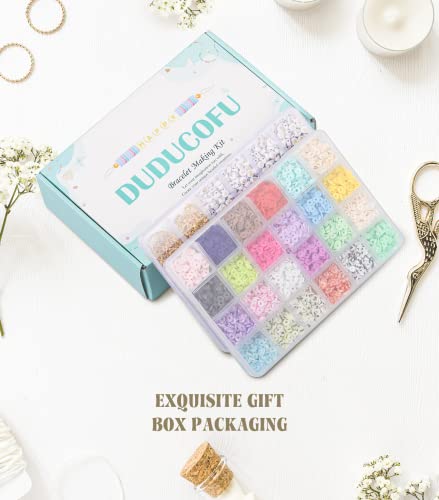 Duducofu Bracelet Making Kit For Girls 6000 Pcs Clay Beads Kit, 24 Colors Clay Beads For Bracelets Jewelry Making Kit, Diy Bracelet Kit With Butterfly Beads Pearl Letter Beads For Adult Kids Gift #TOP6