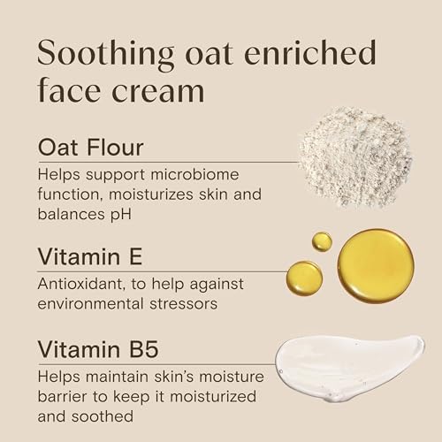 Aveeno Kids Daily Moisture Face Cream with Oat, Vitamin E & B5, Moisturizing Cream for Kidsā Sensitive Facial Skin, Strengthen Skinās Moisture Barrier, Ultra-Hydrating, Non-Greasy, Travel Size, 1.5 oz - 5